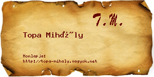 Topa Mihály névjegykártya
