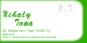 mihaly topa business card